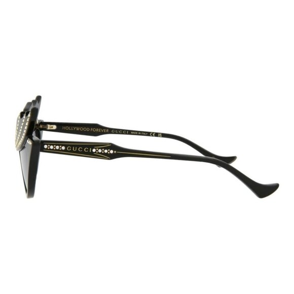 New Authentic Gucci Womens Cat Eye Black Black Violet Fashion Designer Sunglasse - Picture 3 of 4